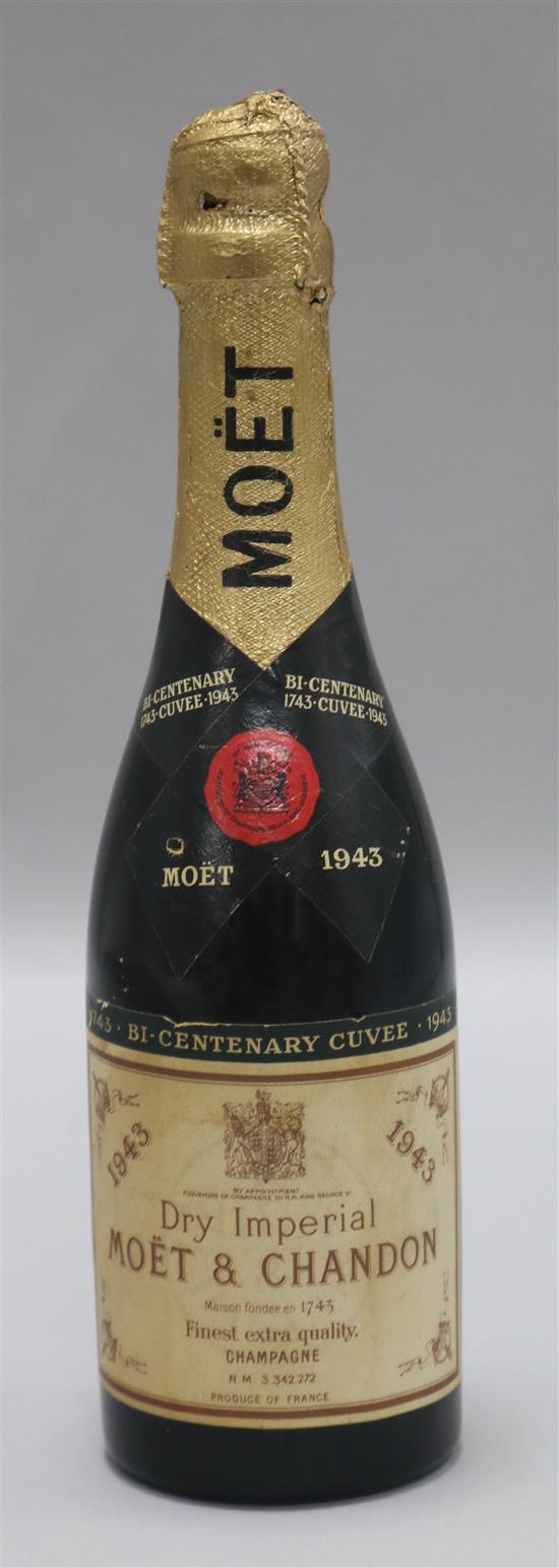 A half bottle of Moet & Chandon Bi-Centennary 1943